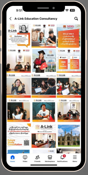 A-Link Education Consultancy mobile view