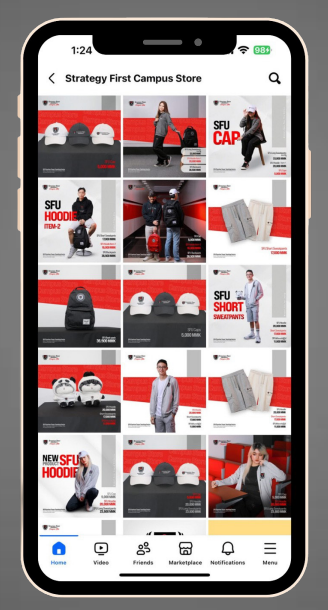 SFU Campus Store Project mobile view